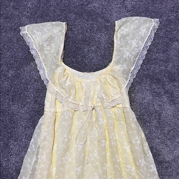 Sz Large vintage Roberta California layered yellow maxi dress - Picture 8 of 12